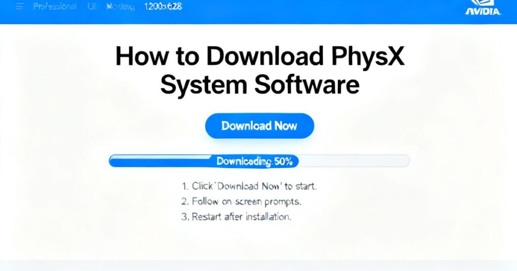 How To Download PhysX System Software