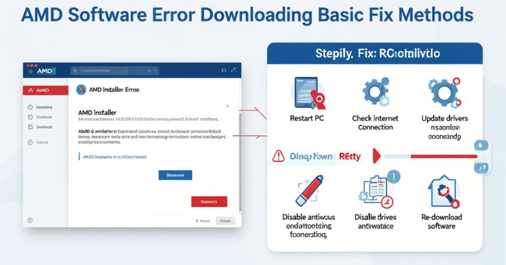 AMD Software Error Downloading Basic Fix Methods
