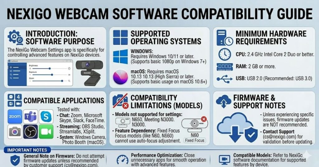 Nexi Go Webcam Software Compatibility Guide