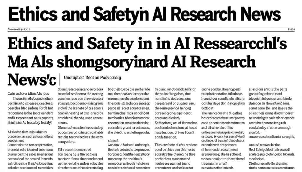 Ethics and Safety in AI Research News