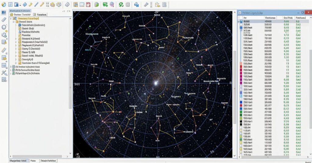 sky mapping and star charts using astronomy software