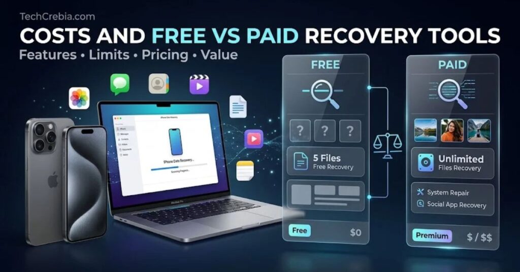 Costs and Free vs Paid Recovery Tools
