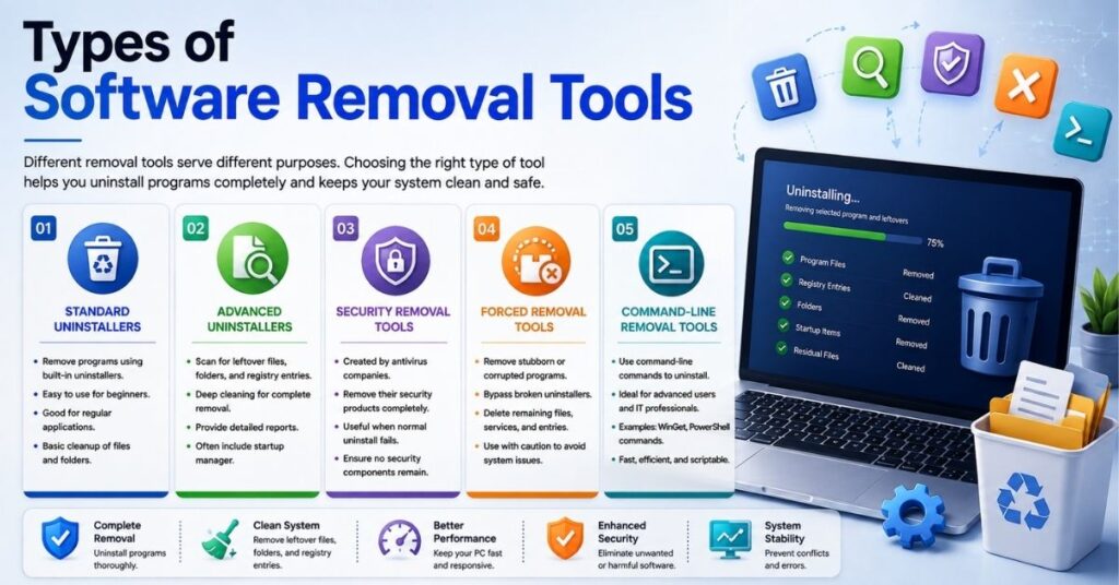 Types of Software Removal Tools